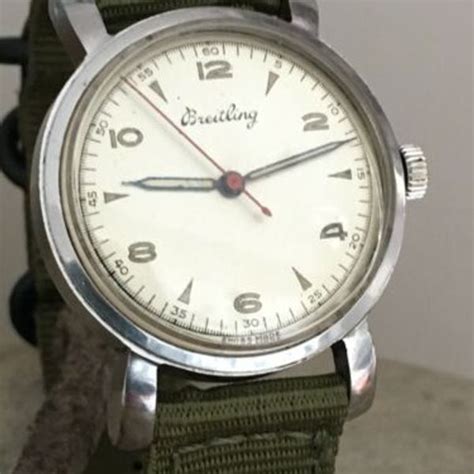 Rare Vintage Breitling 123 WW2 Era 1945 Manual Wind Watch